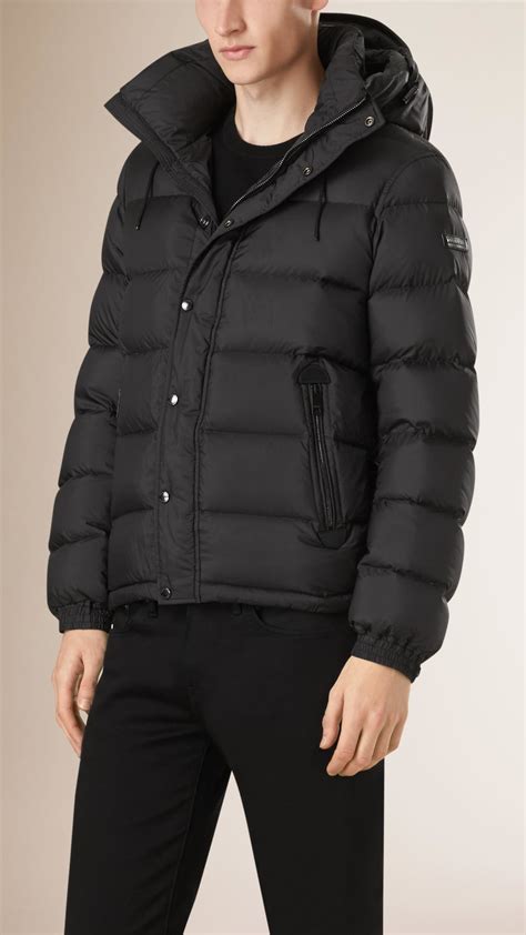 black burberry puffer coat|burberry puffer coat men's.